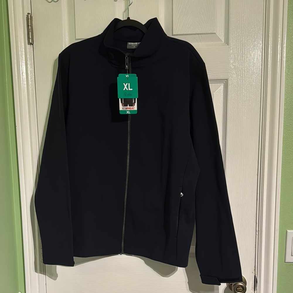 32 Degrees Black Performance Jacket with Standing Collar